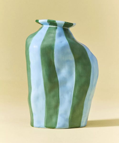 Maya Eline Leroy Striped Ceramic Vase