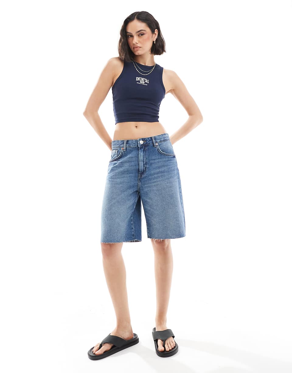 Pull&bear Baggy Jorts in Dark Blue