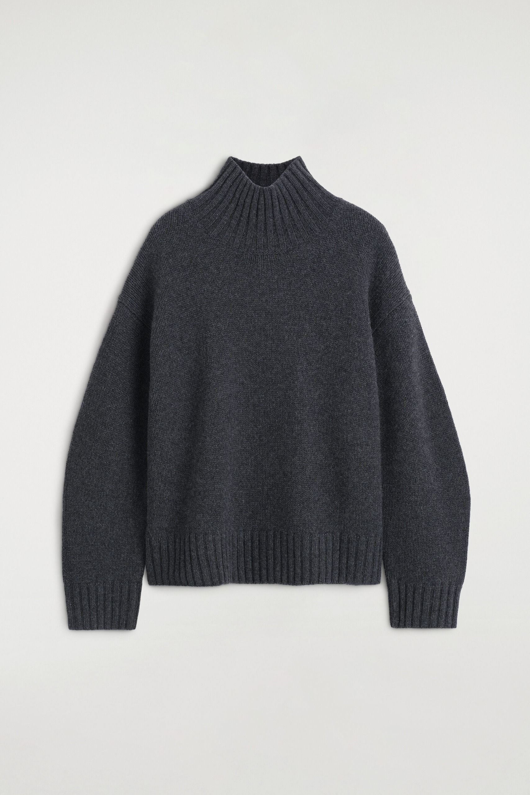 Chunky Cashmere Mock-Neck Sweater