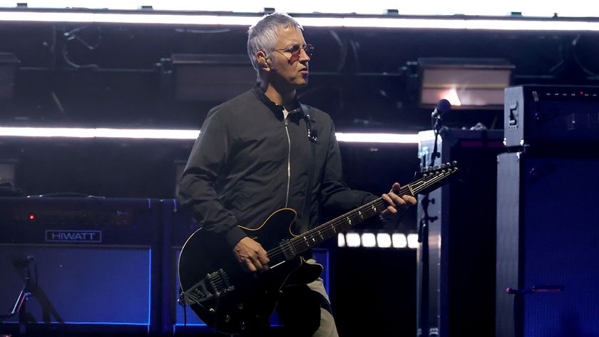Gem Archer of Oasis performs onstage during the Oasis Live &#039;25 World Tour at Rose Bowl Stadium on September 06, 2025 in Pasadena, California