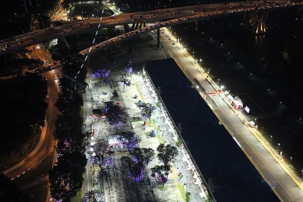 The course was brightly lit.