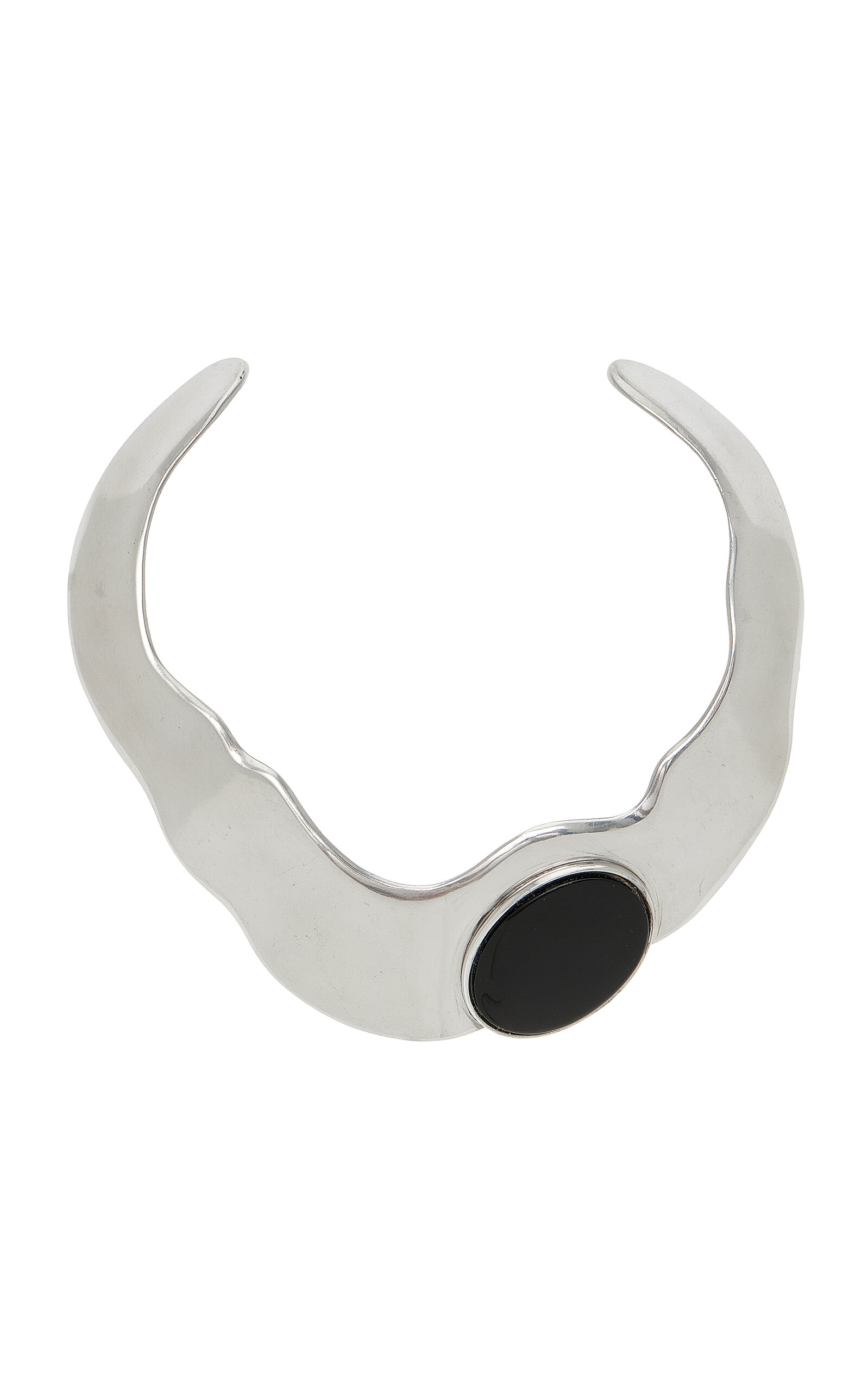 Exclusive Silver-Tone Stone Necklace