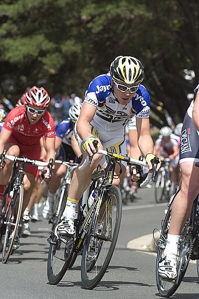 Leigh Howard the "Geelong Flyer' is riding for the Jayco/VIS outfit during the fast-and-furious Bay Classic Series on his hometown roads.