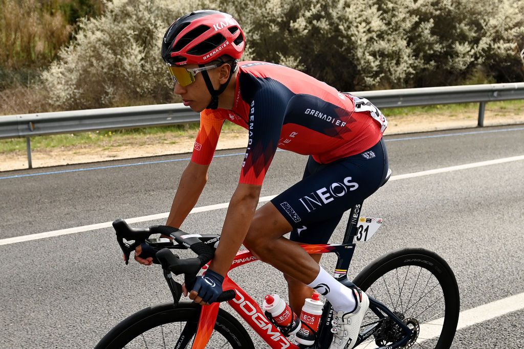 VALTER SPAIN MARCH 21 Egan Bernal of Colombia and Team INEOS Grenadiers competes during the 102nd Volta Ciclista a Catalunya 2023 Stage 2 a 1654km stage from Matar to Vallter 2135m VoltaCatalunya102 on March 21 2023 in Vallter Spain Photo by David RamosGetty Images