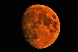 Amateur astronomer and astrophotographer Bill Funcheon captured this photo of the red moon over NJ on July 20, 2021.