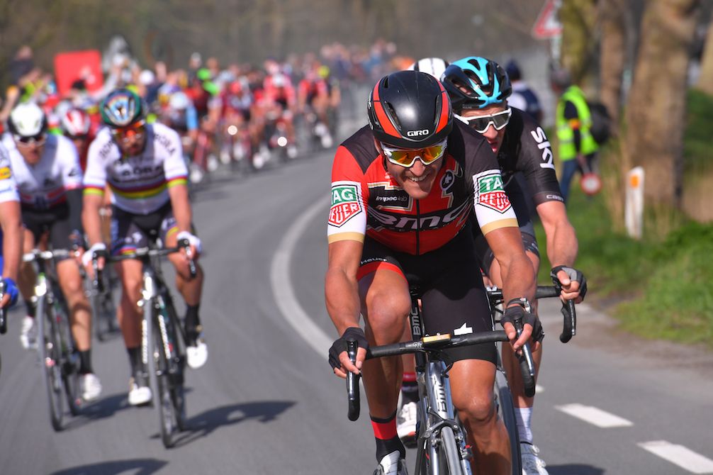 Greg Van Avermaet on the move at Gent-Wevelgem