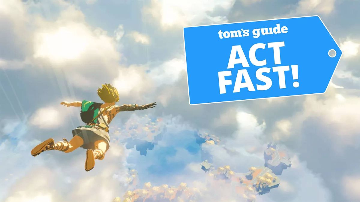 Zelda: Tears of the Kingdom screenshot with a Tom&#039;s Guide deal tag