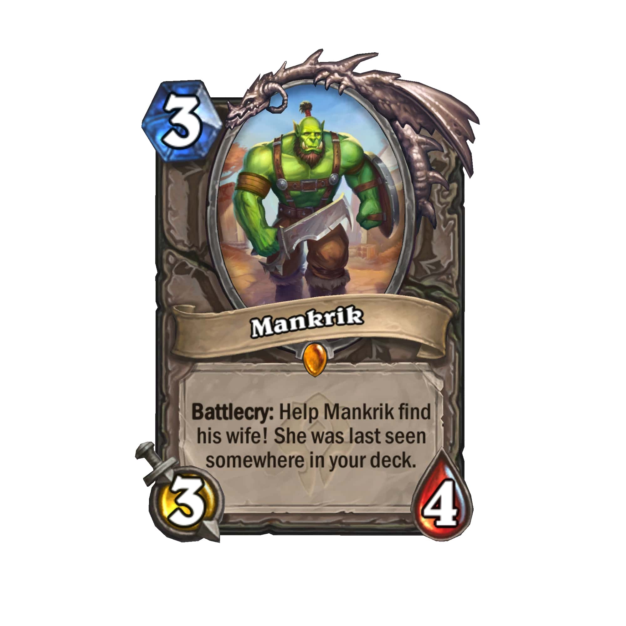A card from Hearthstone's Forged in the Barrens set