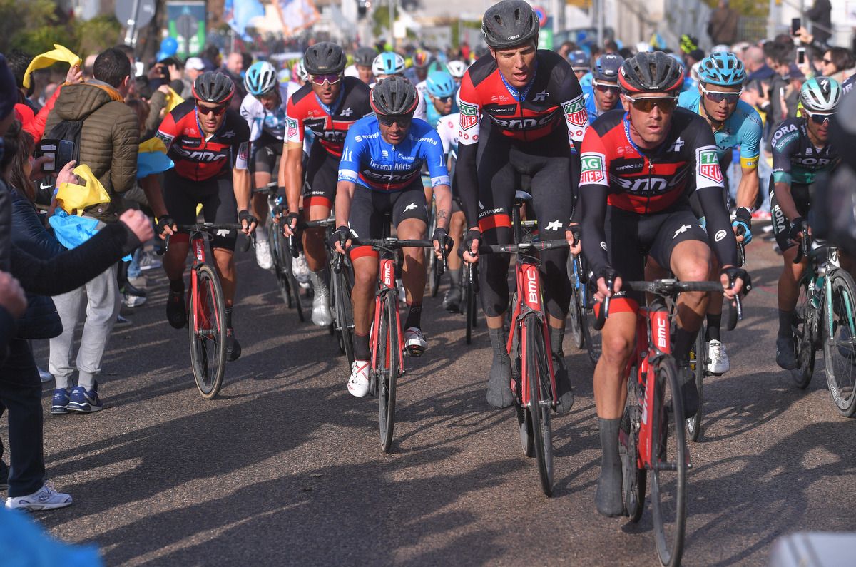 Rohan Dennis setting things up for BMC teammate Damiano Caruso on stage 5
