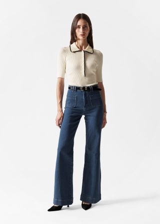 
Other Stories Patch Pocket Bootcut Jeans