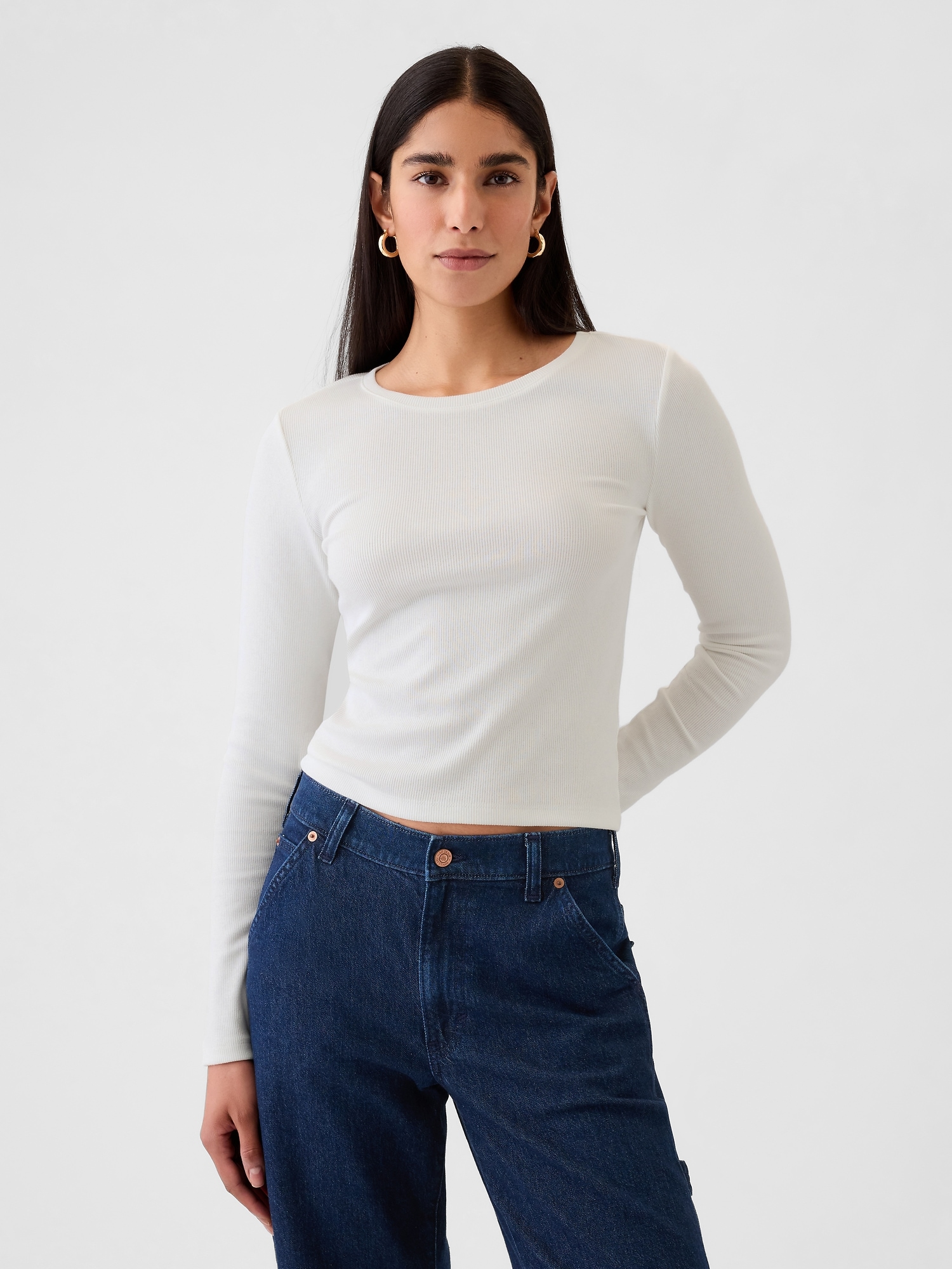 Gap, Modern Rib Cropped T-Shirt