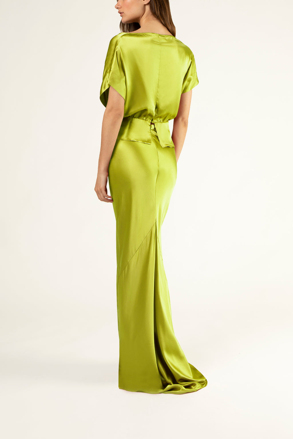 Bias Maxi Skirt - Chartreuse