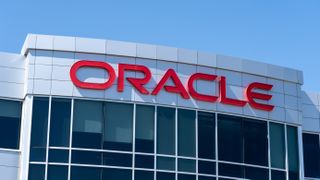 Oracle logo on building