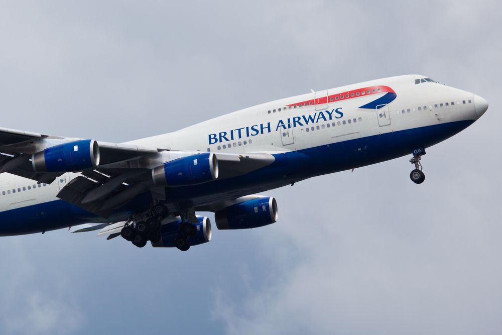 BA plane in flight