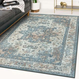 Blue paisley rug