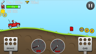 A screenshot from Hill Climb Racing
