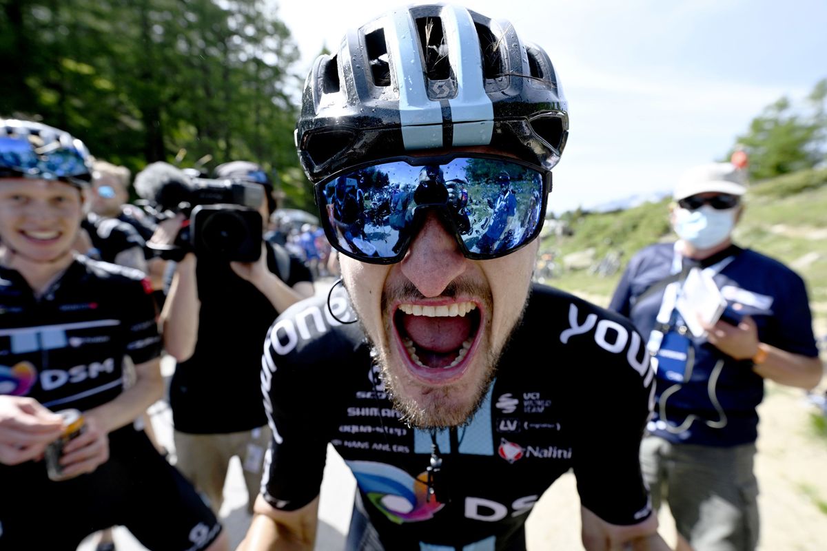 Tour de Suisse 2022 - 85th Edition - 6th stage Locarno - Moosalp 177.5 km - 17/06/2022 - Nico Denz (GER - Team DSM) - photo Vincent Kalut/PhotoNews/SprintCyclingAgency&Acirc;&copy;2022