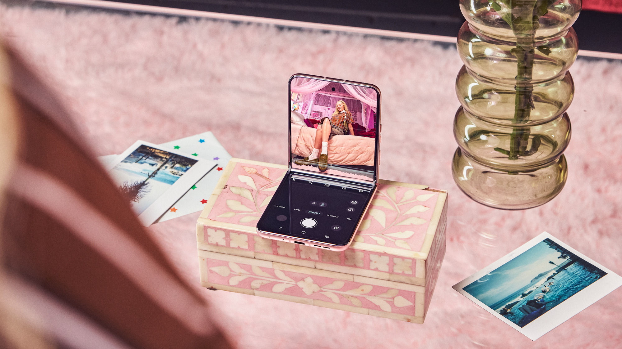 Motorola Razr 2026 held in the hand.