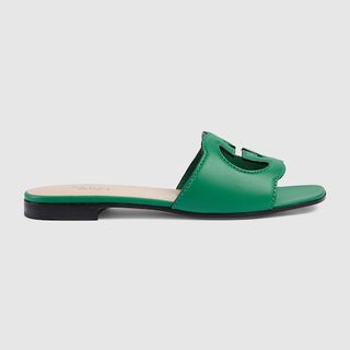 Women's Interlocking G Cut-Out Slide Sandal