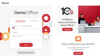 Website screenshot for Ooma Office.