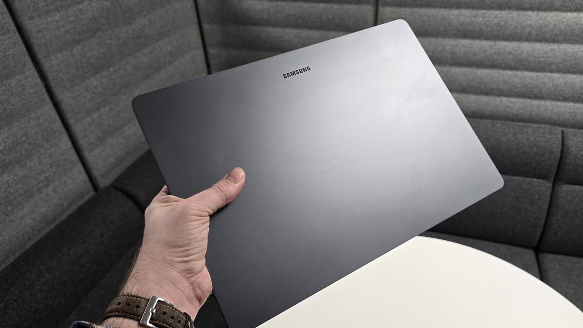 Samsung Galaxy Book6 Ultra laptop in an office environment
