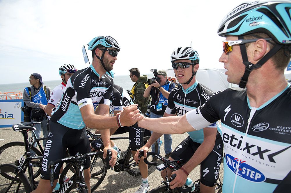 Guillaume Van Keirsbulck and Mark Renshaw after the stage