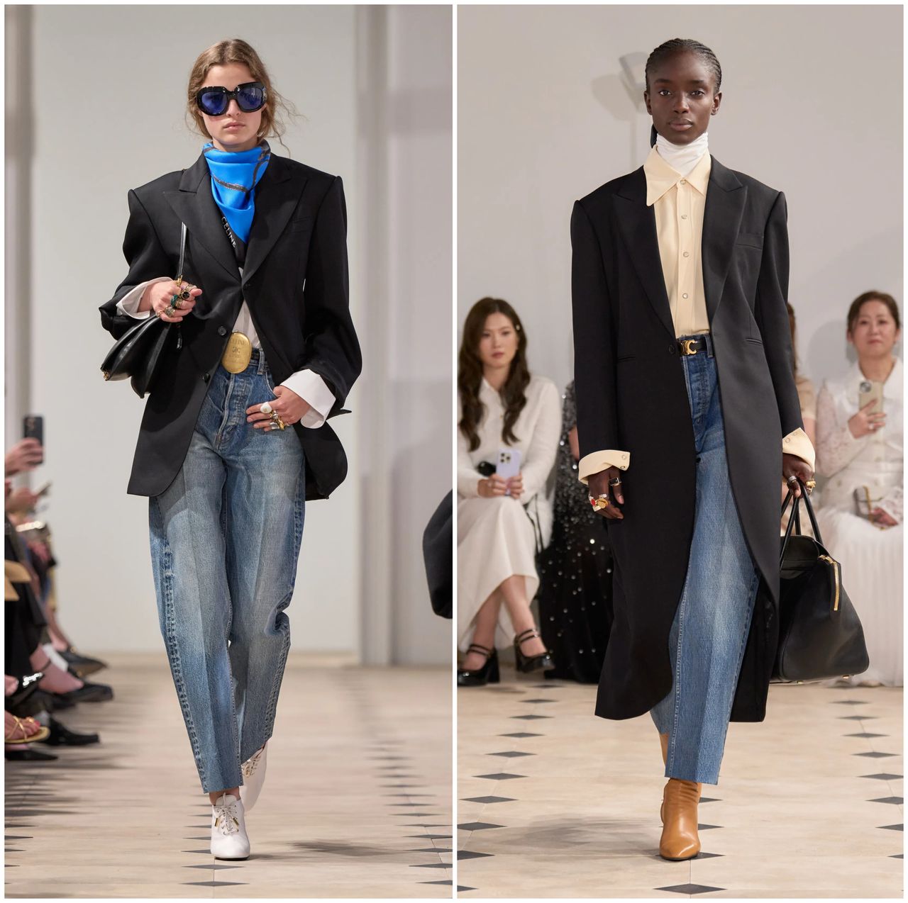 Sable Stripe Barrel Jeans