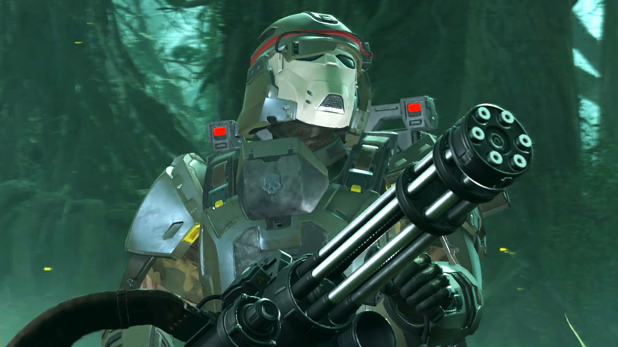 Screenshot of Helldivers 2's upcoming new M1000 Maxigun minigun stratagem.