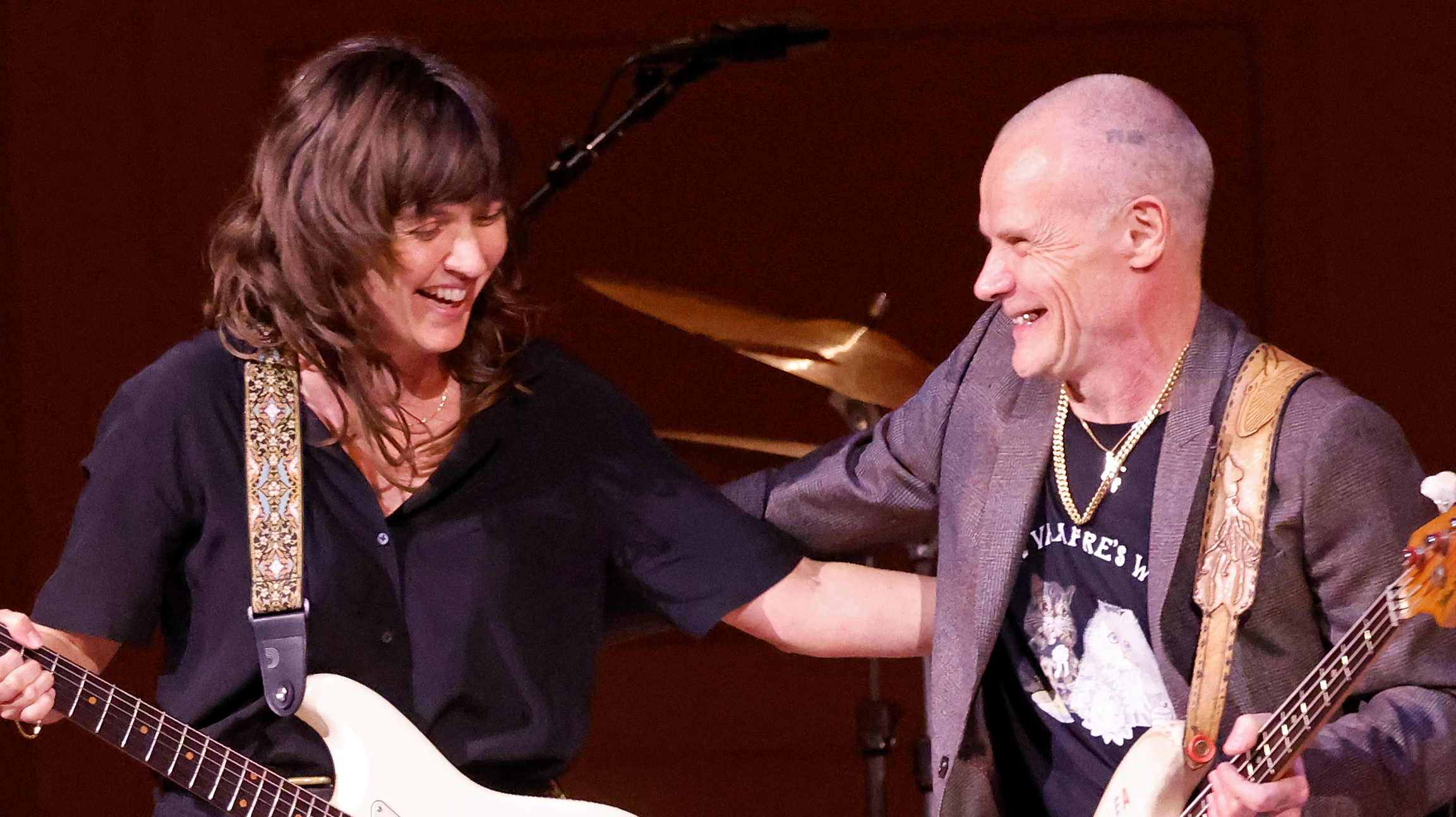 Courtney Barnett and Flea perform during People Have the Power: A Celebration of Patti Smith presented by Michael Dorf at Carnegie Hall on March 26, 2025 in New York City