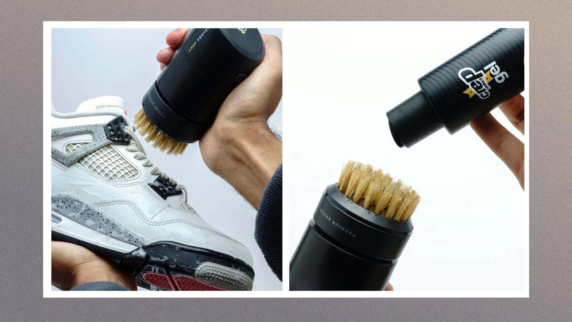 Crep Protect Power being used on trainers 