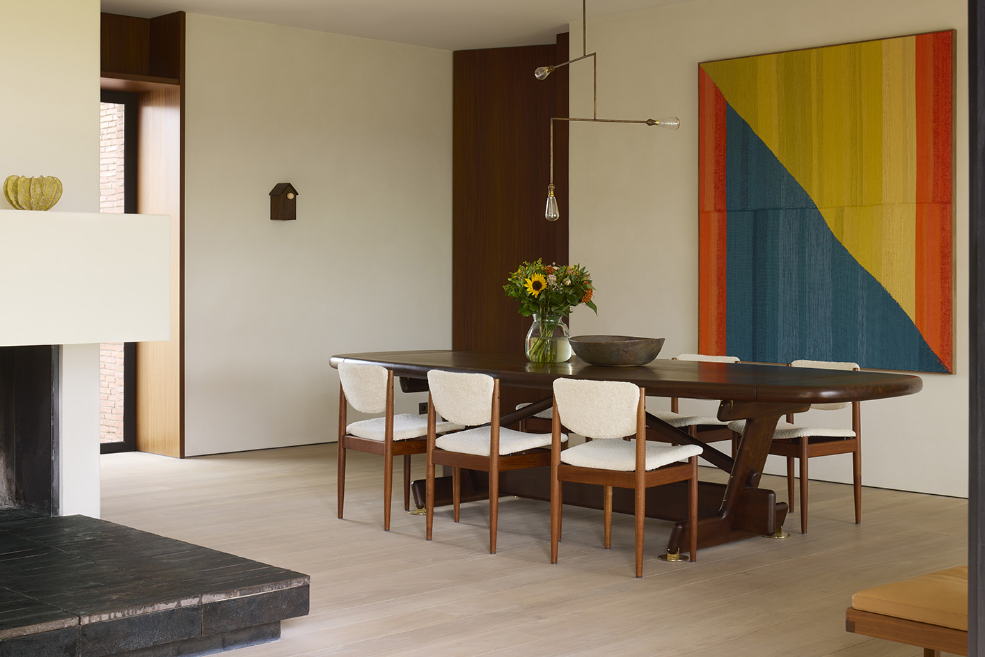 Flemish House by Julie Thiers, a brick house among greenery