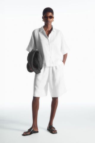 Elasticated Linen Shorts