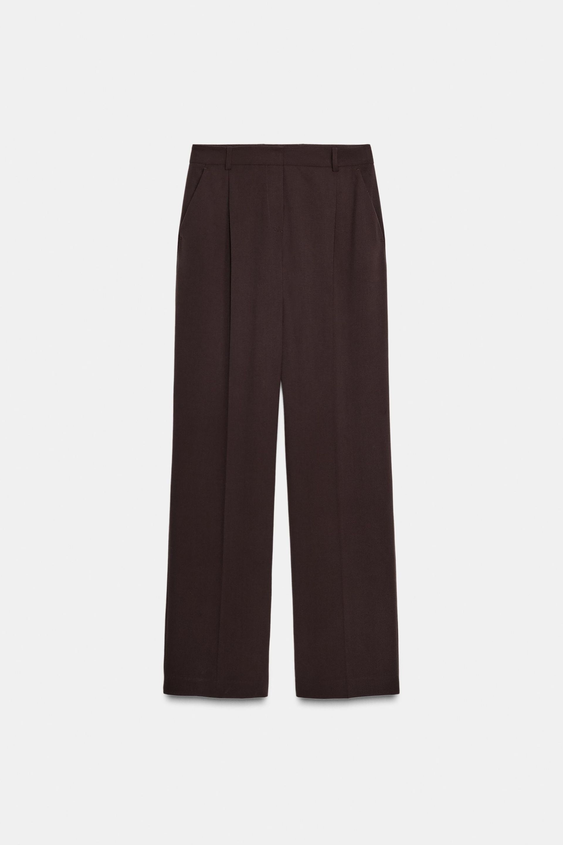 Straight Fit Pleated Pants