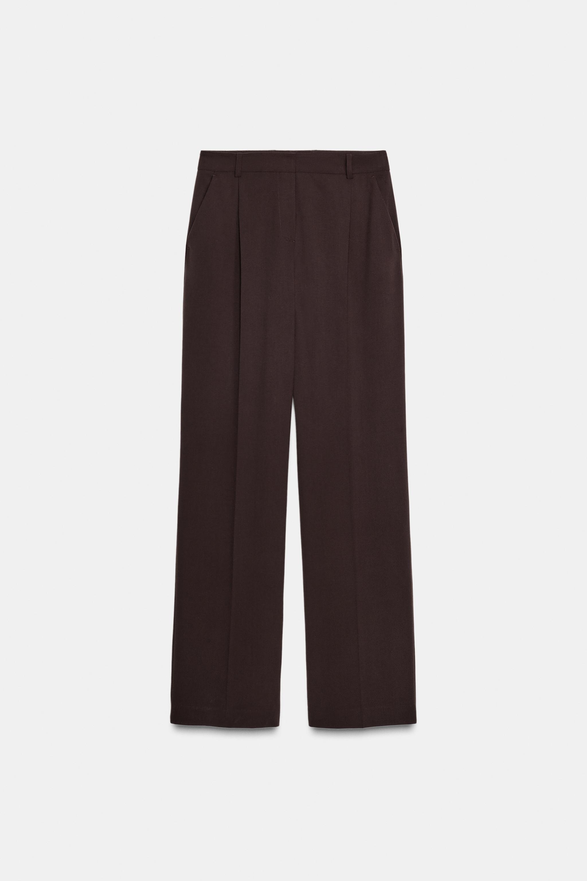 Straight Fit Pleated Pants