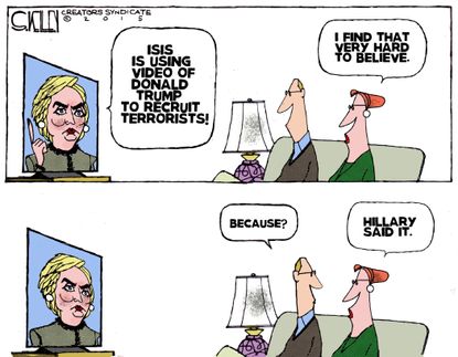 Political cartoon Hillary ISIS Voters