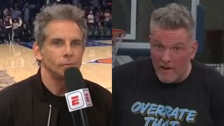 Ben Stiller and Pat McAfee split images