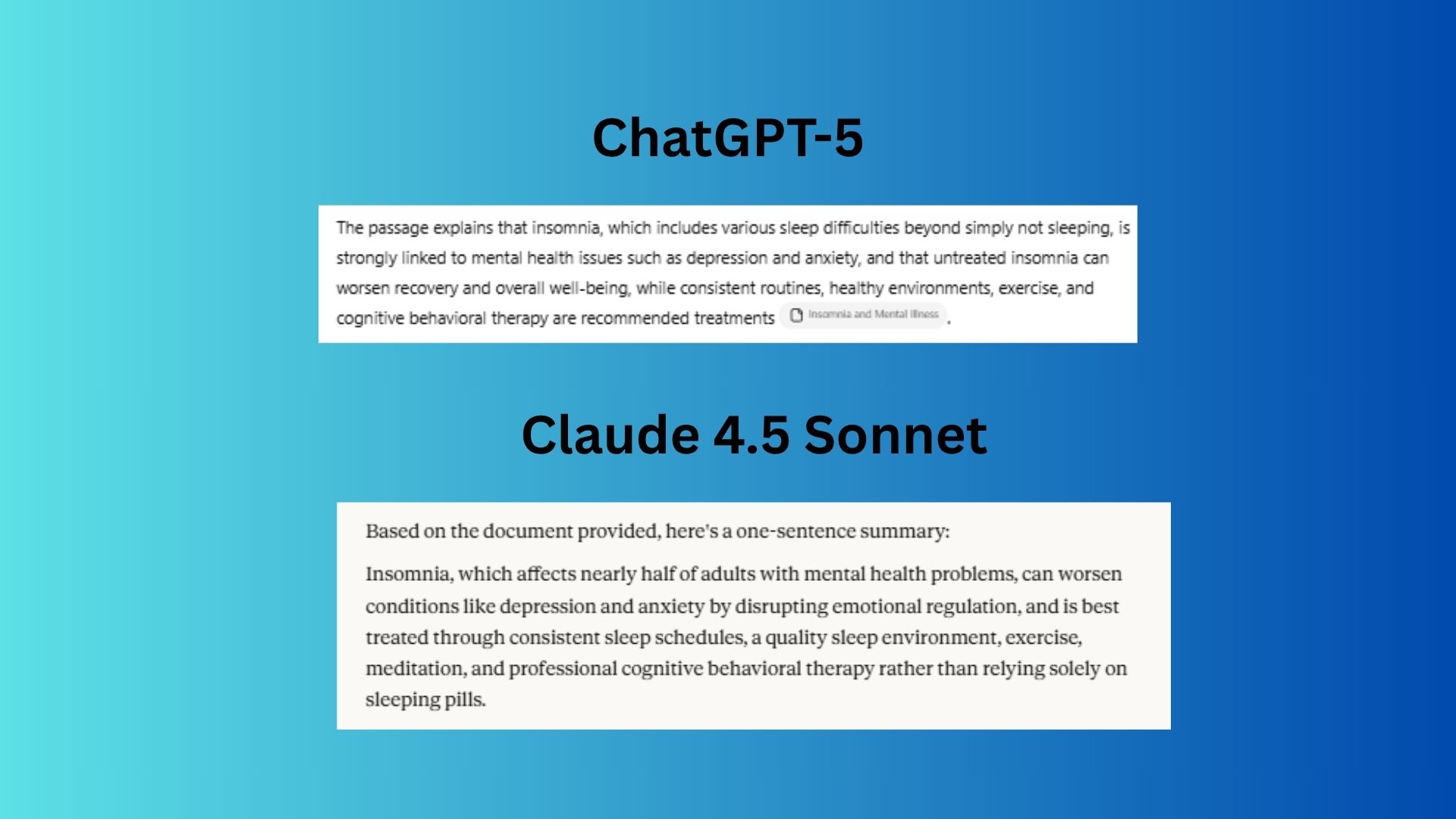 ChatGPT vs. Claude