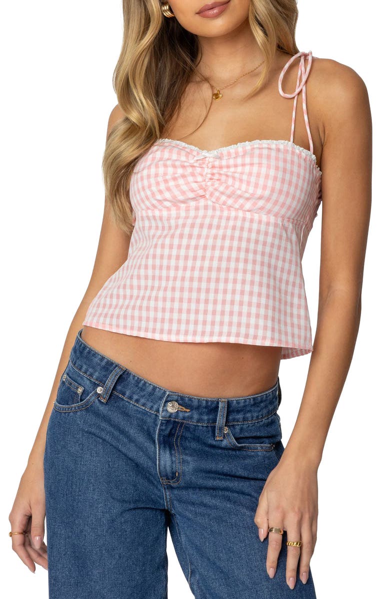 Billie Gingham Tie Back Camisole