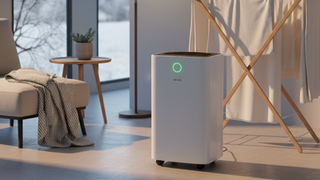 An air conditioner from the Air Con Centre sits in a modern living room