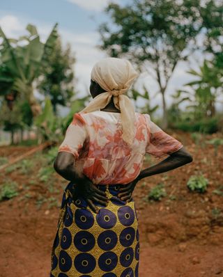 Portrait of Domitria Nyirasoni. Gitwa Village, Rwanda, part of Toilet Stories by Elena Heatherwick commissioned by WaterAid