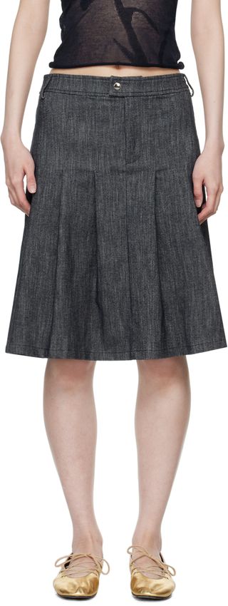 Gray Lai Midi Skirt