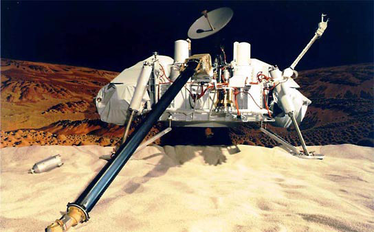 The Viking landers carried four instruments designed to search for signs of Martian life: a gas chromatograph/mass spectrometer, as well as experiments for gas exchange, labeled release, and pyrolytic release.