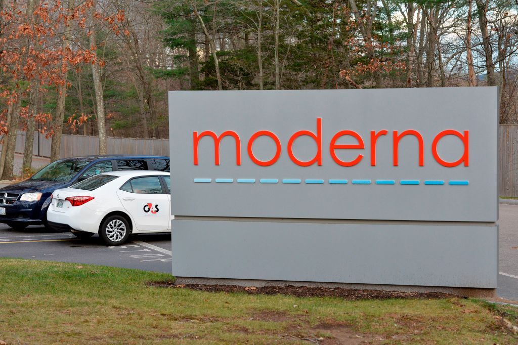 Moderna sign.