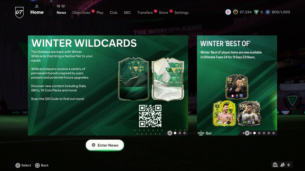 FC 24 Winter Wildcards calendar with new items for Gullit, Havertz and