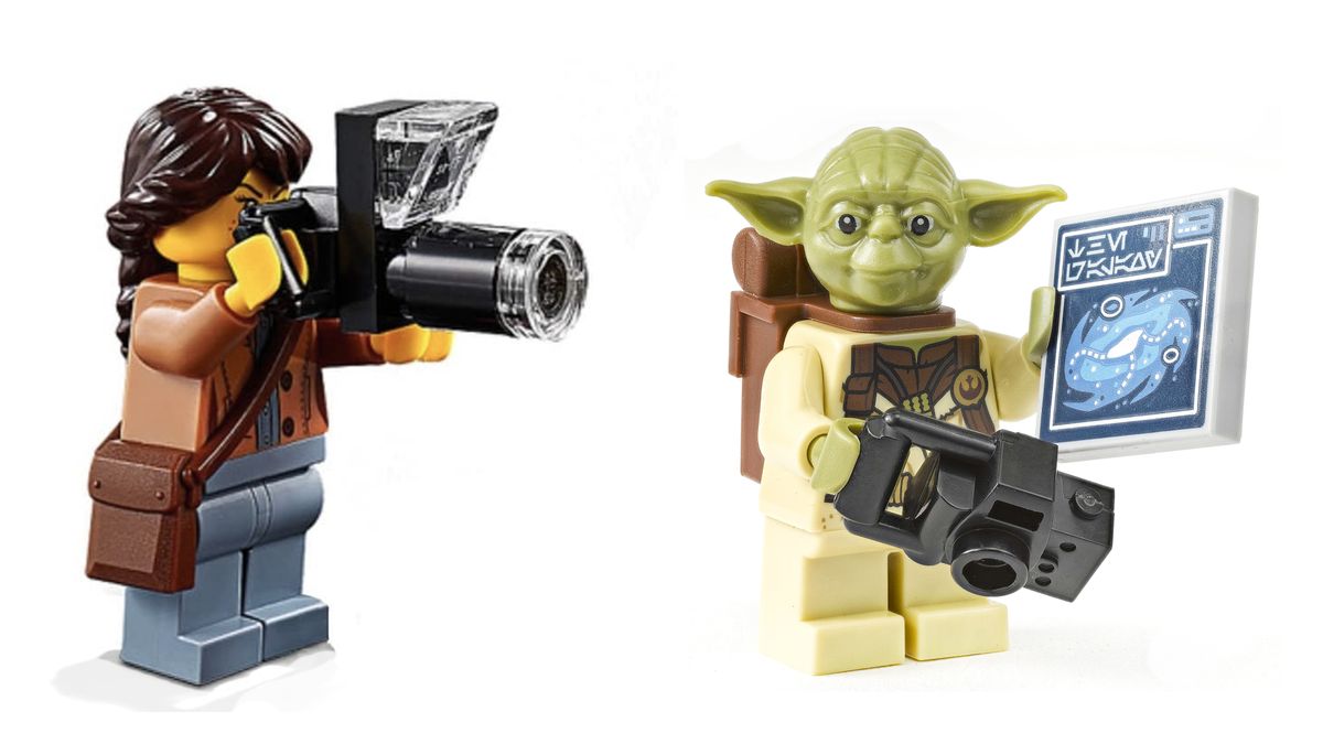 Lego Minifigures photographers with cameras