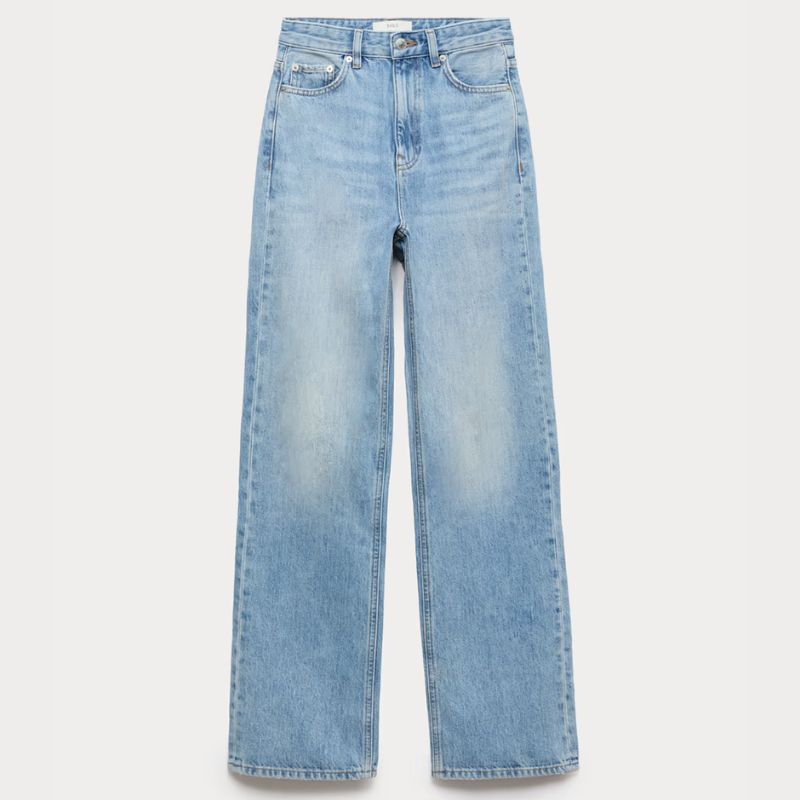 M&amp;amp;S, blue straight leg jeans