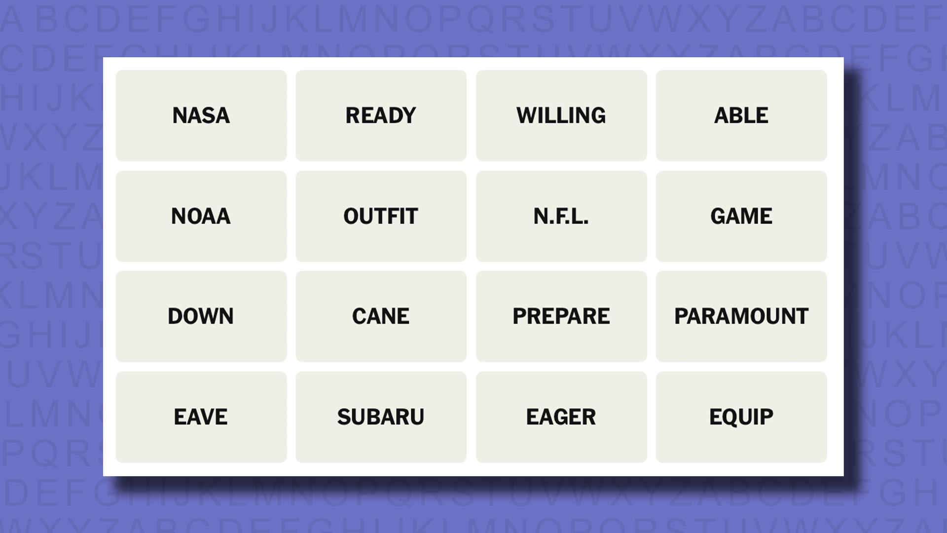 NYT Connections hints for game 830 on a purple background