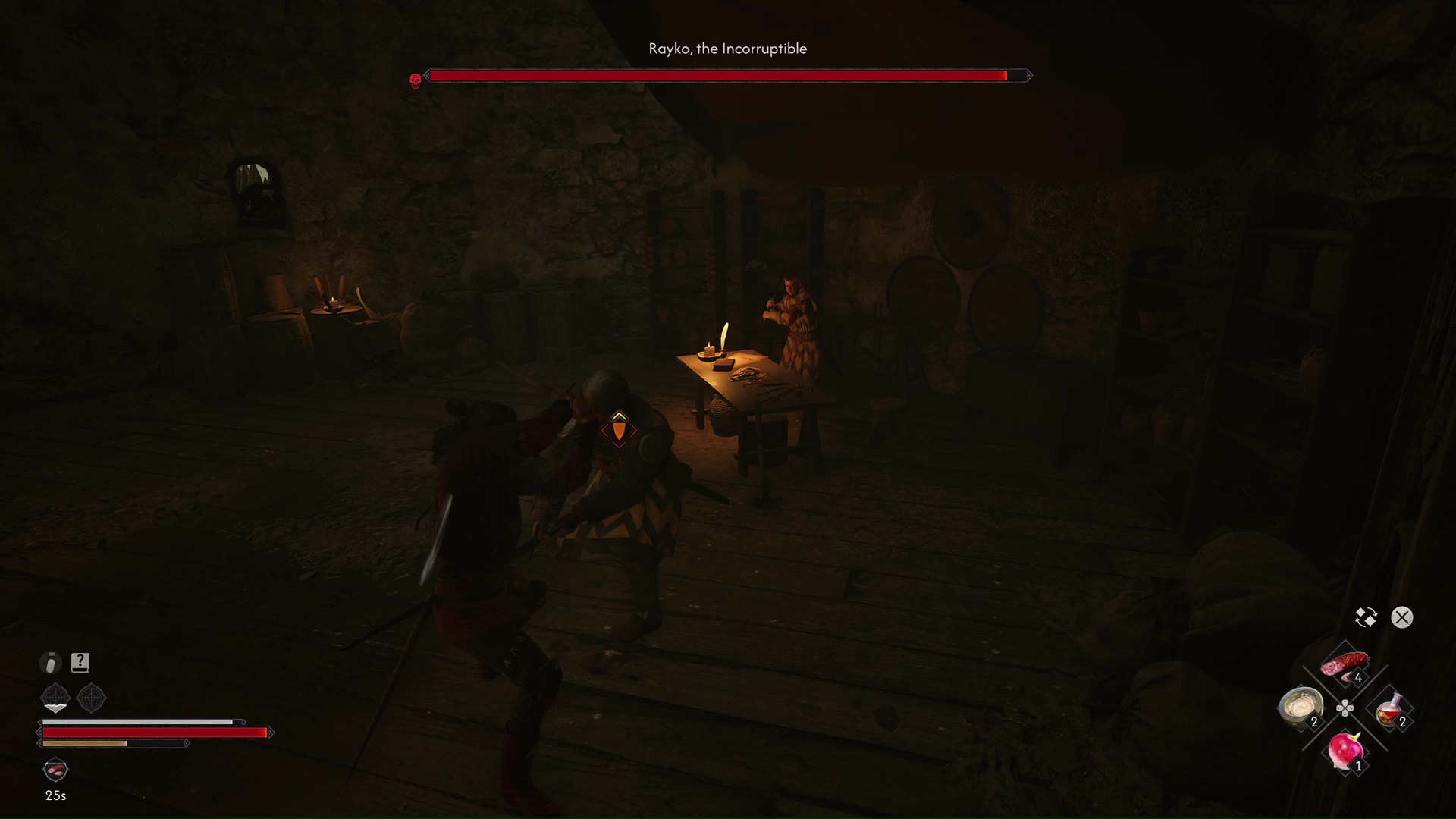 Fighting out past Rayko in The Blood of Dawnwalker