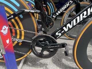 Yves Lampaert's TT bike at the 2023 Tour de France