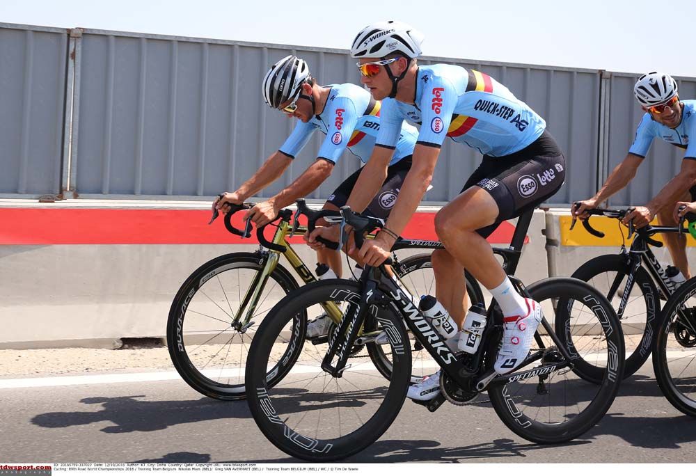 Greg van Avermaet does a spell on the front
